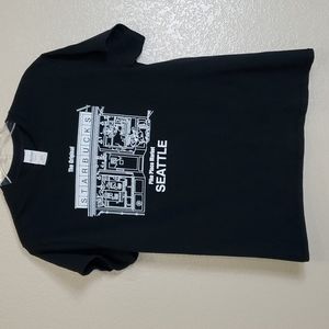 Unisex The Original Starbucks Pike Place Market T-Shirt in Black Medium